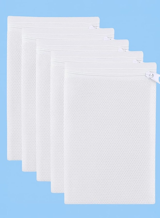VAYINATO® 1Kg Filter Media Bags 5 Pcs (White) - Aquarium Mesh Nylon Filter Media Net Bags with Plastic Zipper | Reusable & Washable Filter Bags for Activated Carbon, Bio Balls, Ceramic Rings - Image 1